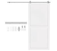 Kit de quincaillerie pour Porte coulissante HOMCOM Système à Rail Unique en Acier Inoxydable 304 Ultra-résistant, Porte de 90 cm de Large, Couleur Argent
