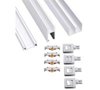 Kit de quincaillerie pour porte coulissante - Rouleaux silencieux, rail coulissant lisse pour armoires en verre, étagères, armoires