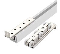 Kit de quincaillerie pour porte coulissante - Système de rail robuste pour porte de grange pour douche, placard et portes de poche