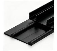 Kit de Quincaillerie pour Porte Coulissante Trois Rail en Aluminium - Système à 3 Voies Invisible Montage Encastré avec roulettes Silencieuses, Rail Supérieur et Inférieur