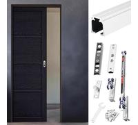 Kit de quincaillerie pour porte de grange coulissante - Mécanisme d'ouverture douce pour portes de poche intérieures - Convient pour 56-150 cm - Idéal pour placard de chambre à coucher - Installation