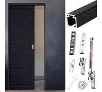 Kit de quincaillerie pour porte de grange coulissante - Mécanisme d'ouverture douce pour portes de poche intérieures - Convient pour 56-150 cm - Idéal pour placard de chambre à coucher - Installation
