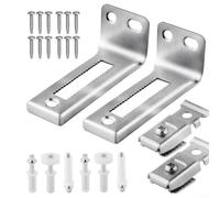 Kit de quincaillerie pour porte pliante Gdfnmogo en acier inoxydable pour portes coulissantes, armoires, accordéons et portes de grange | Kit de réparation de porte avec système de charnière pivotante