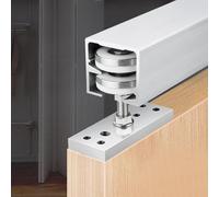 Kit de quincaillerie pour porte pliante - Poulie réglable - Guide de rail de porte coulissante - Rail de porte de poche en aluminium