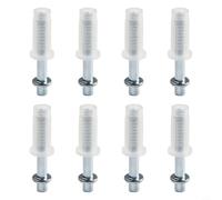 Kit de quincaillerie pour portes de placard, 8 pièces, charnière pivotante supérieure, compatible avec les portes de 0,9 cm d'épaisseur, construction en acier et nylon, fonctionnement fluide