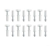 Kit de quincaillerie réglable pour porte pliante avec pivot supérieur et roue de guidage pour portes pliantes de placard et de grange pour un fonctionnement fluide et silencieux (8 pièces)