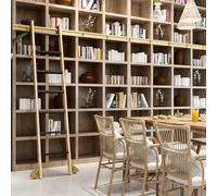 Kit de quincaillerie robuste pour échelle coulissante de bibliothèque, système de roulement complet sur rail de 100 à 732 cm (échelle non incluse)(Telescopic,200cm Kit de piste)