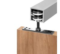 Kit de quincaillerie Robuste pour Porte Pliante de 64 Pouces - Rail Pliant en Aluminium avec Roulette de Guidage supérieure pour Portes coulissantes intérieures de Type Grange et Placard (co