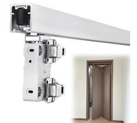 Kit de quincaillerie Robuste pour Portes coulissantes - Système de Rail supérieur de 81,7 po pour Portes de Placard et Portes escamotables, Rail de contournement Durable, Installation Facile