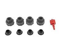 Kit de raccord de cloison de Pluie de 3/4 Pouces avec Bouchons, Outil de scie Cloche, kit de connecteur de Broche en PVC pour barils de Pluie, réservoirs d'eau, piscines,