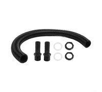 Kit de raccord de réservoir d'eau de pluie avec tuyau de 50 cm et raccords de 25 mm, connecte deux citernes d'eau via 3/4 pour filetage BSP pour systèmes de dérivation de pluie, installation facile