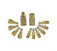 Kit de raccord de tuyau d'air 12 pièces coupleurs pneumatiques à connexion rapide compatibles avec cloueurs, meuleuses et compresseurs