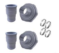 Kit de raccord de tuyau d'aspiration pour piscine Intex avec 2 tubes de raccordement en PVC, 2 adaptateurs et 4 colliers de serrage