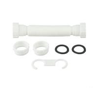 Kit de raccord de tuyau d'évacuation flexible à double tête pour installations d'évier standard Design télescopique s'adapte à la plupart des lavabos