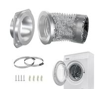 Kit De Raccord Magnétique Pour Conduit Évacuation Pour Sèche-Linge | Connecteur Rapide Étanche en Aluminium avec Conduit et Deux Colliers - Kit de raccordement pour tuyau d'évacuation de,pour Porte Pl
