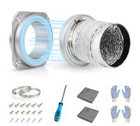 Kit de raccord magnétique pour sèche-linge : connexion et déconnexion rapides, aimants auto-alignants puissants, joint hermétique. Comprend un conduit de 10,2 cm, des pinces, 2 gants, un tournevis et