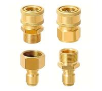 Kit de raccord rapide pour lave-pression en laiton 4 pièces coupleur M22 14mm vers 38 pouces Adaptateurs tuyau pompe