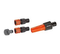 Kit de Raccordement Complet Gardena : Accessoires Permettant de Raccorder la Tuyauterie & Lance d'Arrosage Grand Débit de Gardena : Lance de Jardin à Grand Débit, Réglable en Continu, 19 mm (3/4")
