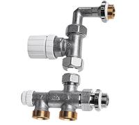 RBM Kit raccordement radiateur droit – Robinet thermostatisable pour installation mono-tube