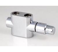 Kit de raccordement de robinetterie Oventrop Design 3, forme traversante chro...