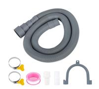 Kit de raccordement de tuyau de vidange, 1m/1,5m/2m/2,5m/3m/4m/5m, tuyau universel pour lave-vaisselle, avec raccords de tuyau et colliers de serrage, pour lave-vaisselle (1,5 m)