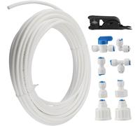 Kit De Raccordement D'Eau Pour Réfrigérateur De 15M, Incluant Pipe A Eau (6,35Mm) Et Accessoires Pour Systèmes D'Osmose Inverse, Adapté Pour Réfrigérateurs, Systèmes D'Osmose Inver[LAV0046]