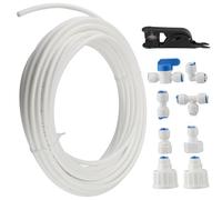 Kit de raccordement d'eau pour réfrigérateur de 15m, incluant pipe a eau (6,35mm) et accessoires pour systèmes d'osmose inverse, adapté pour réfrigérateurs, systèmes d'osmose inverse et aquarium