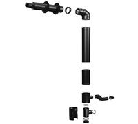 Kit de raccordement en facade BIOTEN 80/125 - TEN - Noir - Acier - Contre un mur