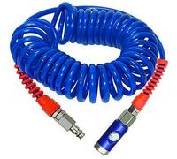 Kit de raccordement en spirale avec raccord de sécurité à bouton-pression NW 7,2 PU, tuyau ø 8x5, PN à 23 °C max. 10 bar, longueur 10 m