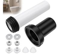Kit de raccordement mural pour WC compatible avec Geberit 152.426.46.1, DN | Bonde de WC murale avec anneaux d'étanchéité et capuchons, joint en polyéthylène de 180 mm, raccourcissable