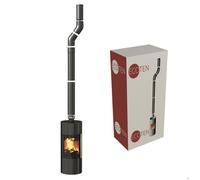 Kit de raccordement poêle à bois ECOTEN diamètre 150 mm - H 130 à 180 cm - 45 degrés