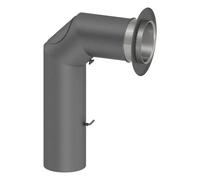 Kit de raccordement poêle à bois, sortie au-dessus - gris - Tecnovis TEC-Stahl 160 mm