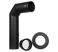 Kit conduit poêle à bois, sortie arrière 130 mm - noir - TEC-STAHL