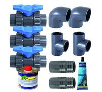 Ubbink Kit de raccordement BI‑PASS HEATERMAX pour pompe à chaleur de piscine