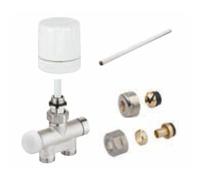 Kit de raccordement pour sèche-serviettes monotube manuelle blanc - Atlantic 850326