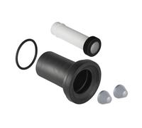 Geberit - Kit de raccordement Geberit pour toilettes suspendues, longueur 18,5 cm, avec joint annulaire : D90 mm, D1 = 45 mm, chromé mat (152.404.46.1)