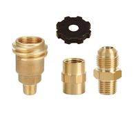 Kit de raccordement professionnel en laiton QCC1 pour réservoir et raccord de tuyau 3/8" équipé de 1/4" pour conduites de refroidissement à gaz, raccords de tuyauterie en laiton lourd