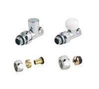 Kit de raccordement sèche-serviettes coudé manuelle chrome - Atlantic 850304