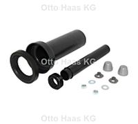 Kit de raccordement WC mural HAAS PE 3600 DN chromé , capuchons correspondant à 0 , 300 mm, soudable, noir