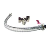 Kit de raccordement WC - SOMATHERM FOR YOU - Robinet équerre 1/4 de tour - Flexible M12/17 - Installation facile