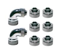 Kit de raccords compression PETG Thermaltake Pacific DIY 16 mm OD Chrome -