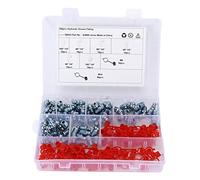 Kit de raccords de graisse hydraulique 160 pièces, ensemble de graisseurs avec 6 tailles de type coude droit hexagonal, matériau en fer et polyéthylène de qualité supérieure pour