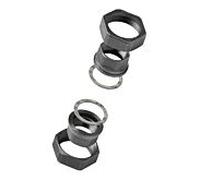 Kit de raccords de pompe en fonte malléable Hermann Schmidt 14372374 DN 25, 1", noir