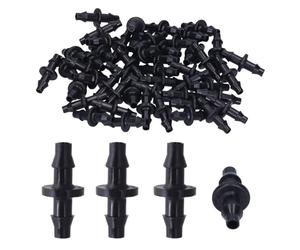 Kit de Raccords D'irrigation 100 pièces, Connecteur D'Irrigation Goutte à Goutt pour Tuyau d'arrosage de Jardin, Connecteurs Cannelés pour Tuyauterie de Connecteurs de Tuyau D'eau de 4/7 mm
