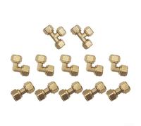 Kit de raccords PEX en laiton sans plomb, certifié ASSE 1061 et NSF 61, pas de soudure ou de colle nécessaire, compatible avec les tuyaux PEX en cuivre CPVC, lot de 12 pièces pour réparation de