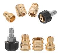 Kit de Raccords Rapides 8 Pièces pour Nettoyeur Haute Pression | Interface Filetée, Joints Étanches, Changements de Tuyau Rapides, Compatible Lance et Embout, pour Terrasse ou Garage