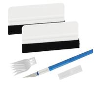 Kit De Raclettes Accessoires Voiture, Avec Raclettes De En Plastique, Marouflette, Cutter De Précision, Lame Cutter, Couteau Plastique Pour Pose Autocollant Et Raclettes Plastique