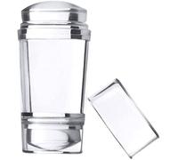 Kit de racloir pour nail art French Smile Line Outils Clear Silicone Jelly Stamper avec grattoir Transparent Soft Clear Stamper pour outils de manucure Pratique et pratique