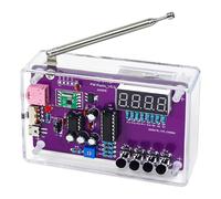 Kit de radio FM à faire soi-même, projet d'entraînement de soudure électronique avec puce RDA5807, affichage numérique, antenne télescopique, apprentissage scientifique STEM, alimentation USB, boîtier