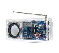 Kit de radio FM numérique DIY Kit électronique à souder Ampli Type-C Power | Puce RDA5807M, antenne de 30 cm, amplificateur AXS2031, alimentation USB ou batterie, kit d'apprentissage électronique